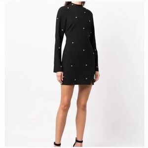 Likely Phillips Diamond Stud Detail Mini Dress Black, Size 2